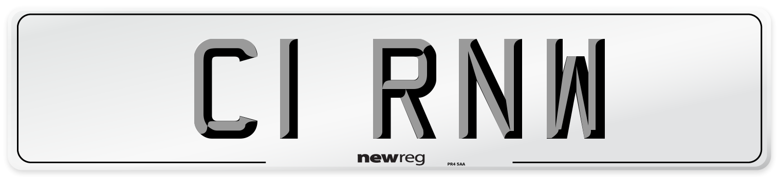 C1 RNW Number Plate from New Reg